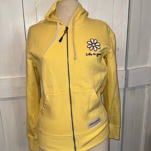 NWT Life is Good Yellow Simply True Daisy Hoodie